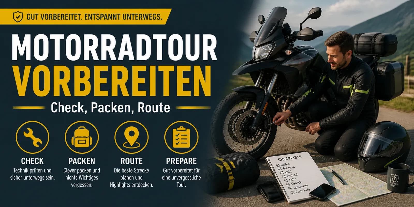 Motorradtour vorbereiten: Route, Wetter, Technik-Check und Gepäck richtig planen
